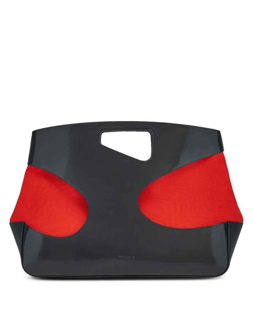 Ferragamo Red Cut-Out Top Handle Bag for men