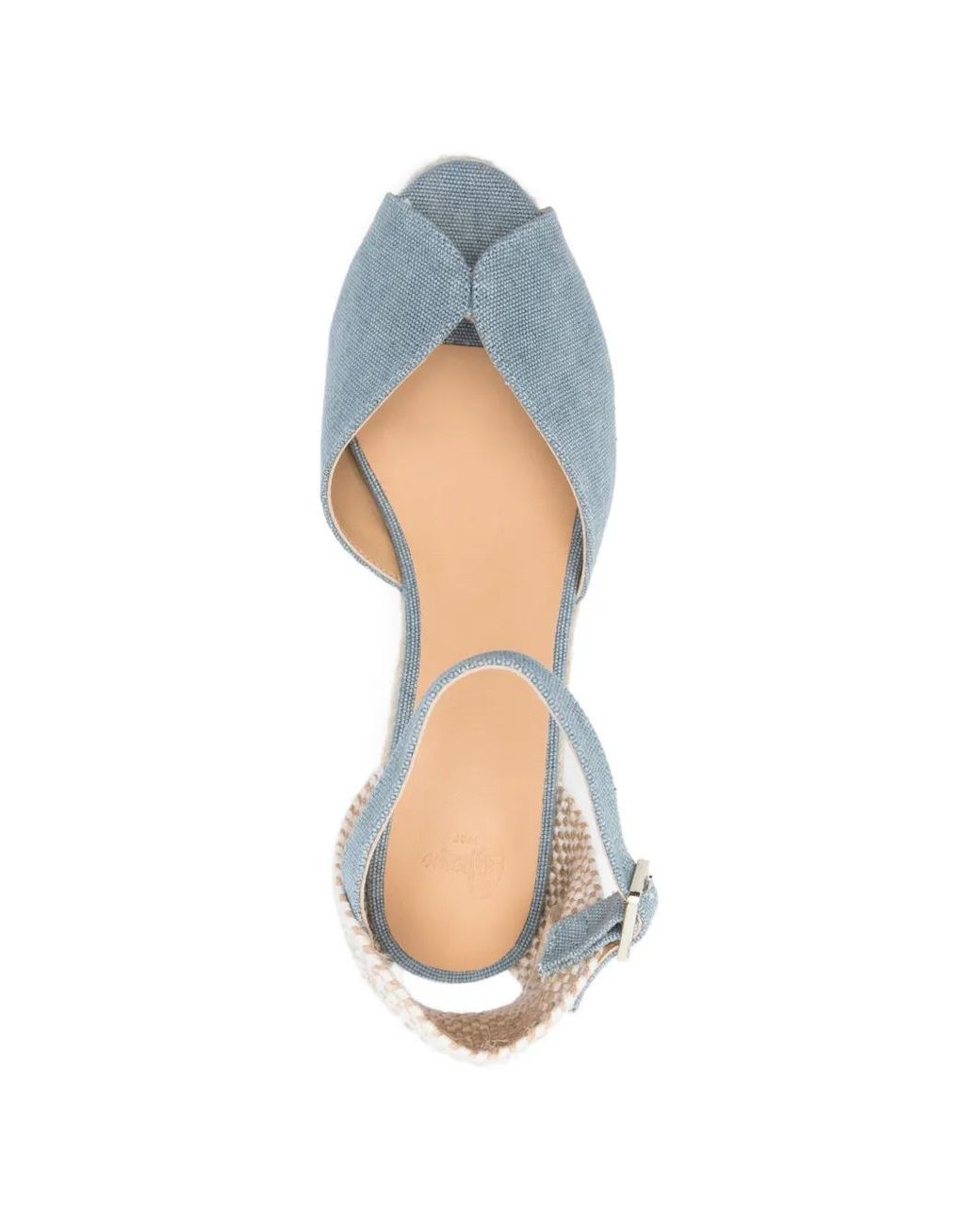 Castaner Blue Bianca Wedge Espadrilles