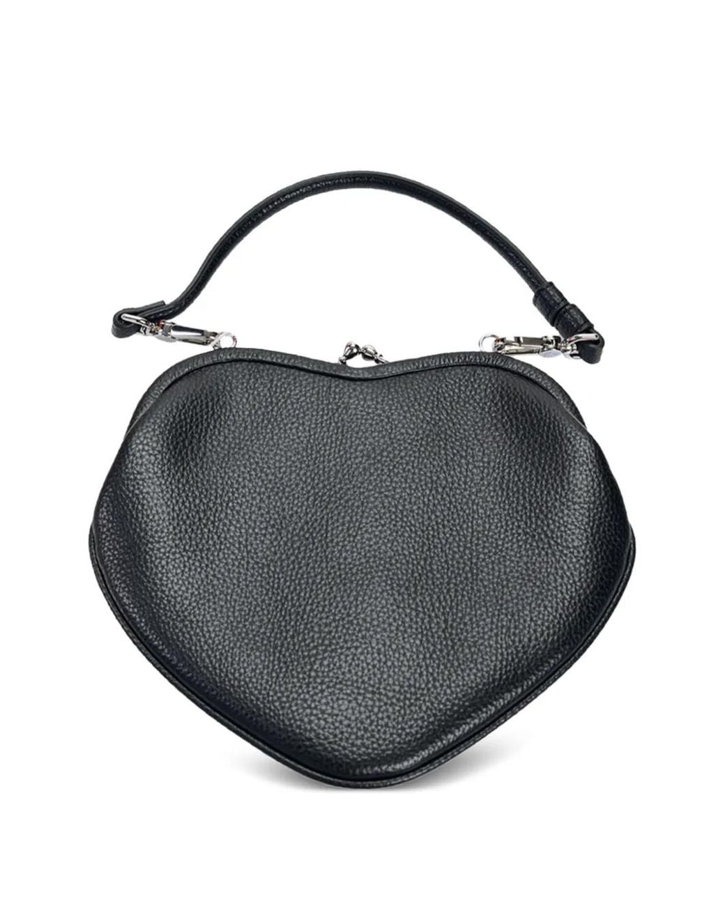 Vivienne Westwood Black Belle Heart Orb Mini Bag