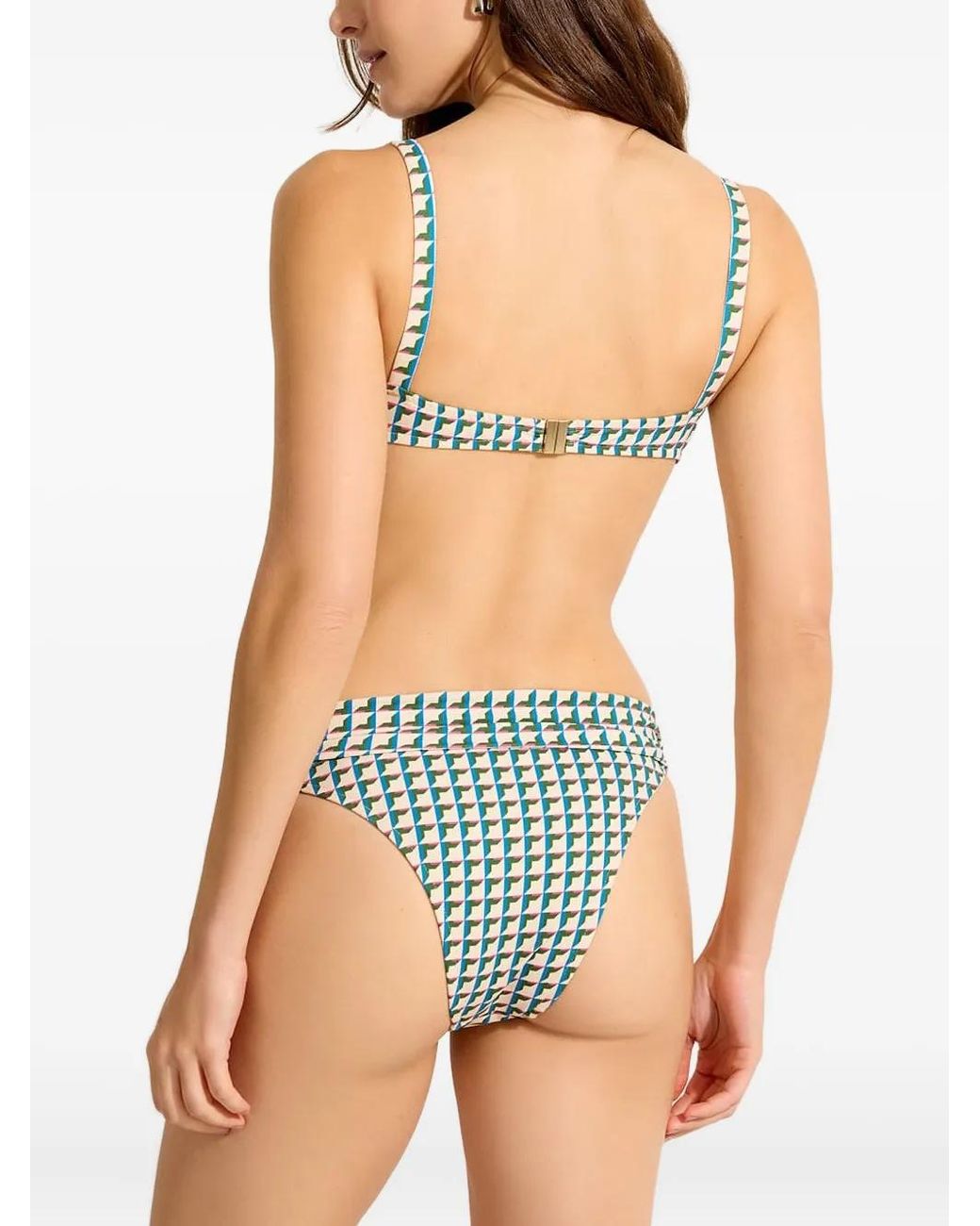 Lenny Niemeyer ジオメトリックパターン ビキニトップ Blue