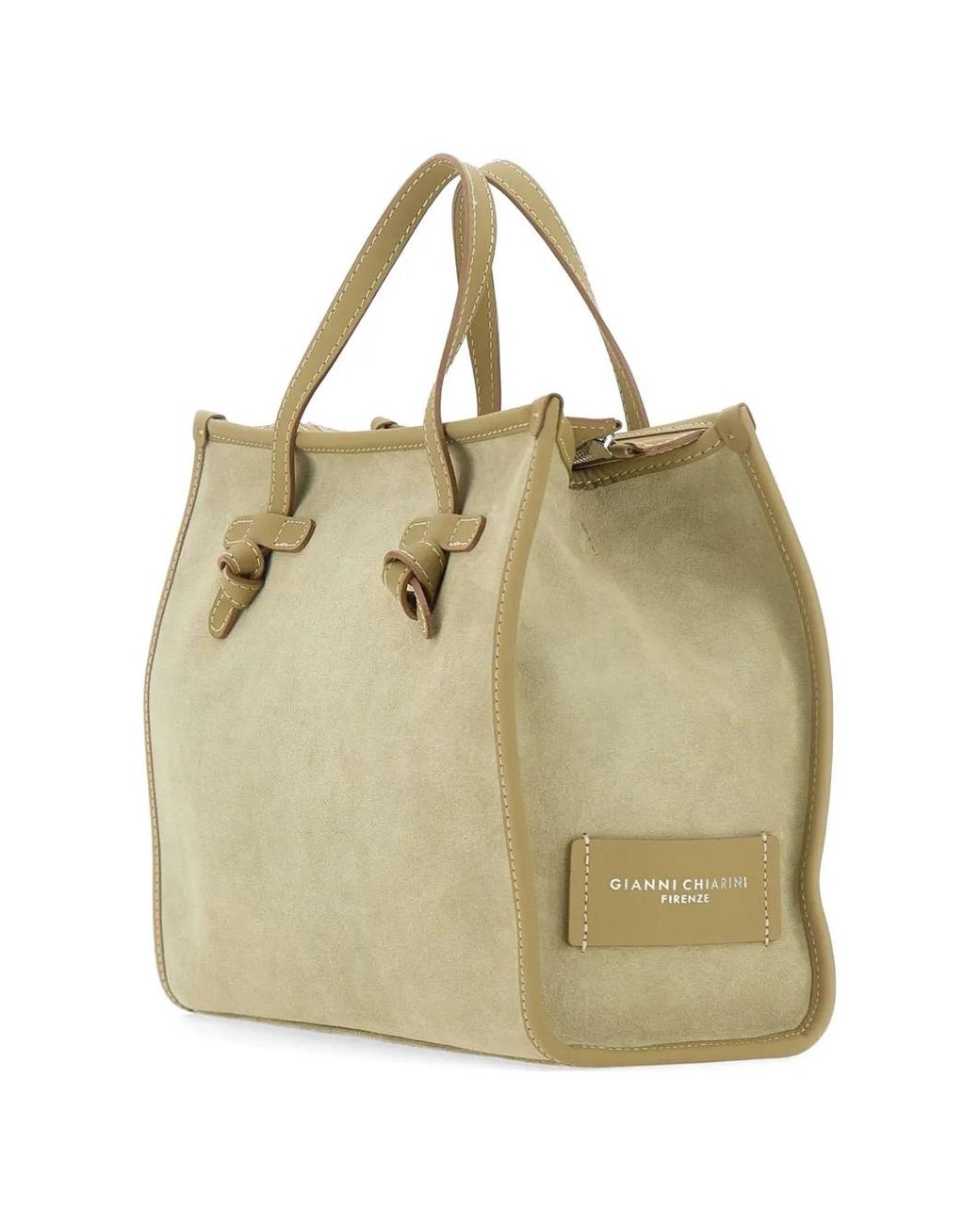 Gianni Chiarini Natural 32 Miss Marcella Logo-Patch Tote Bag