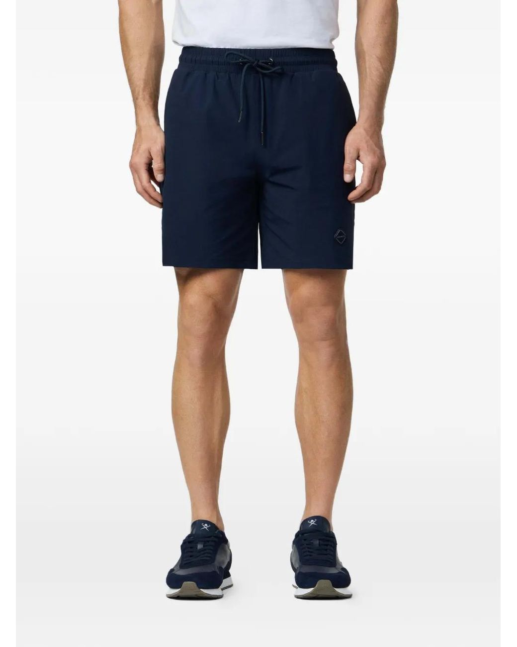 Hackett Blue Logo-Patch Drawstring Shorts for men