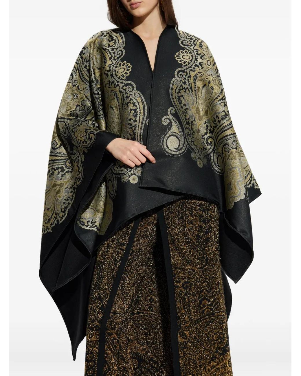 Etro Black Paisley-Pattern Wool Jacket
