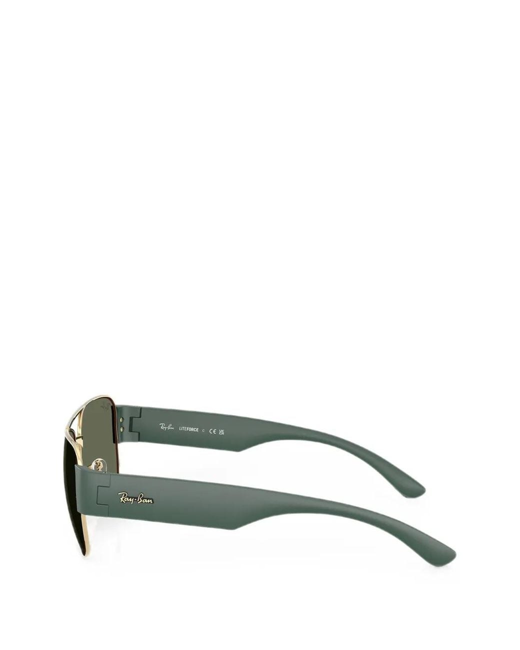 Ray-Ban Green Rectangle-Frame Sunglasses