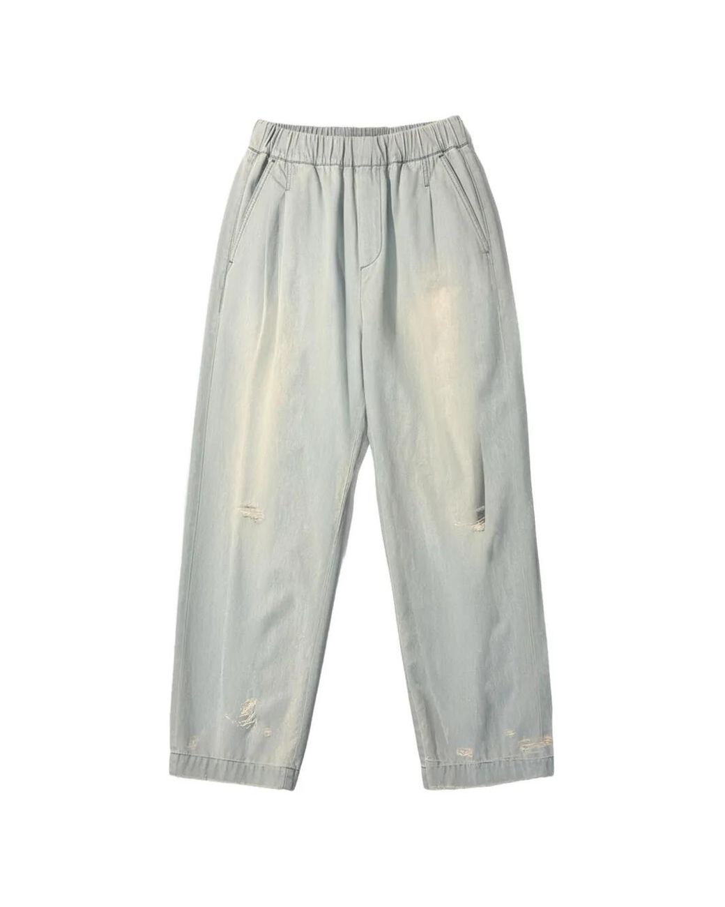 A PAPER KID White Distressed Jeans for men