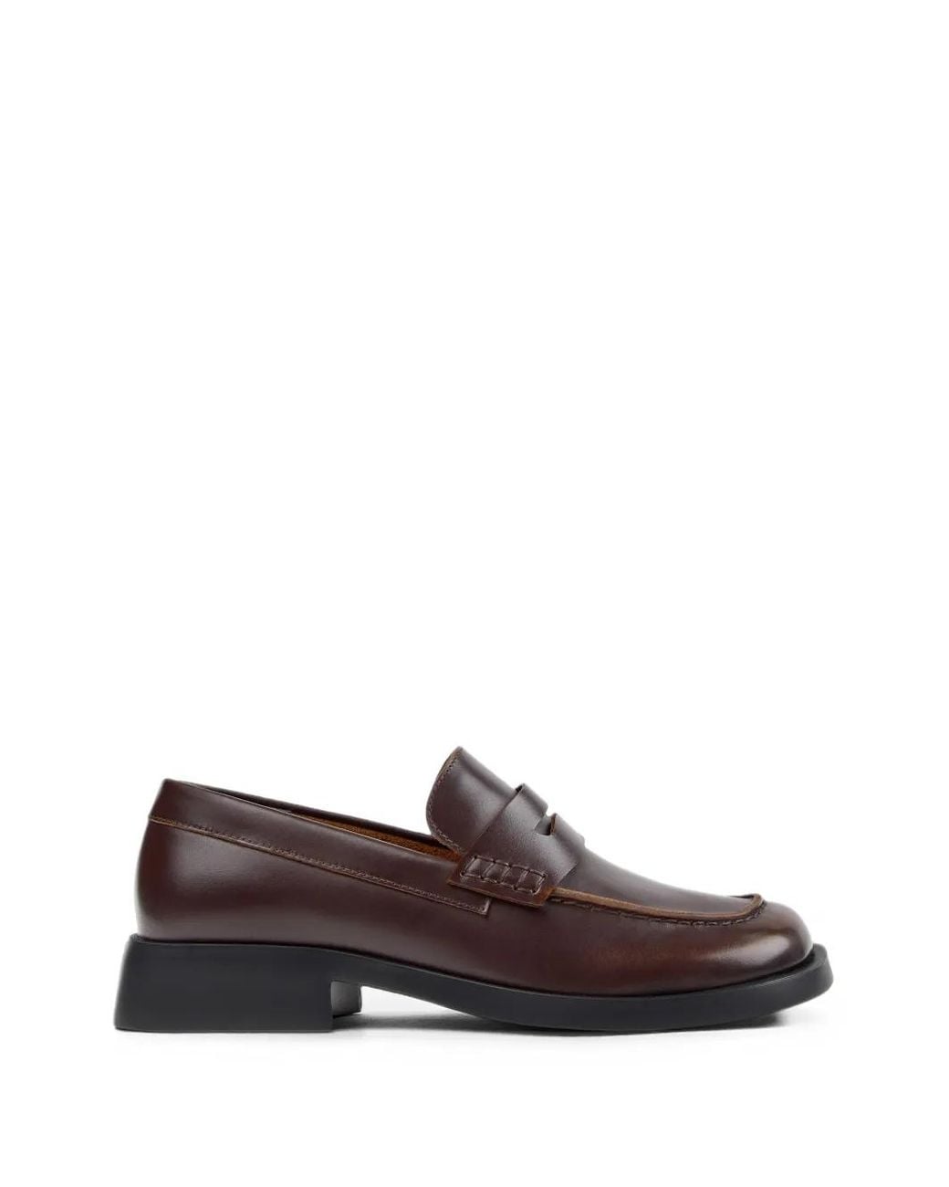 Camper Brown Mocassins À Bout Carré