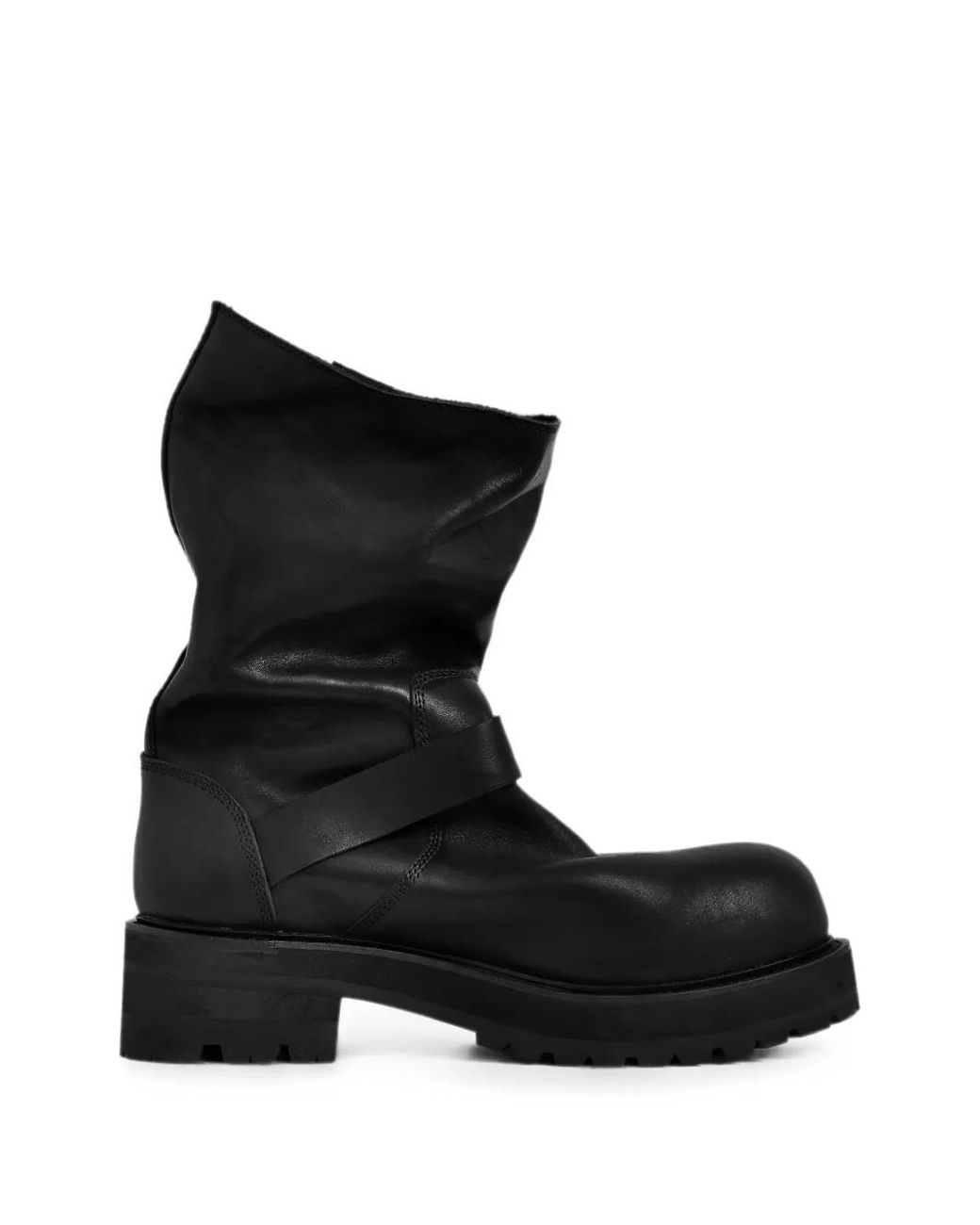 FILTH Black Bottes En Cuir À Boucles for men