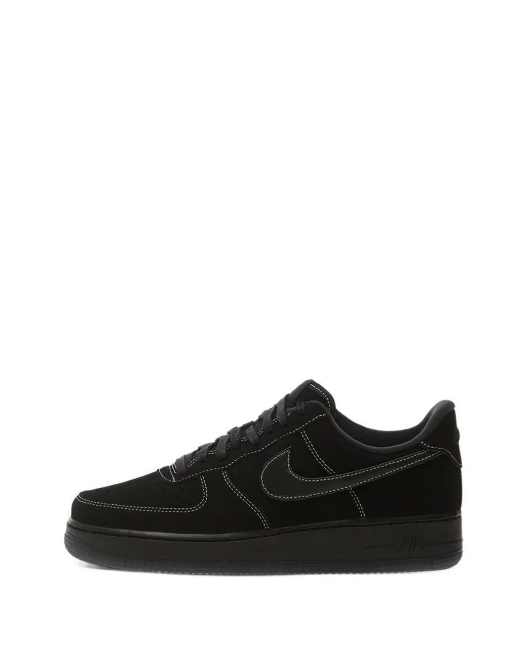 Nike Black Air Force 1 '07 Lv8 Contrast-Stitch Sneakers for men