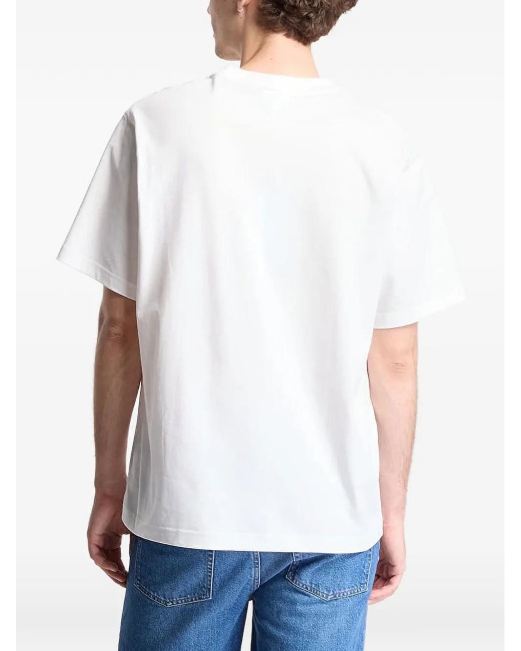 Lacoste White Logo-Patch T-Shirt for men