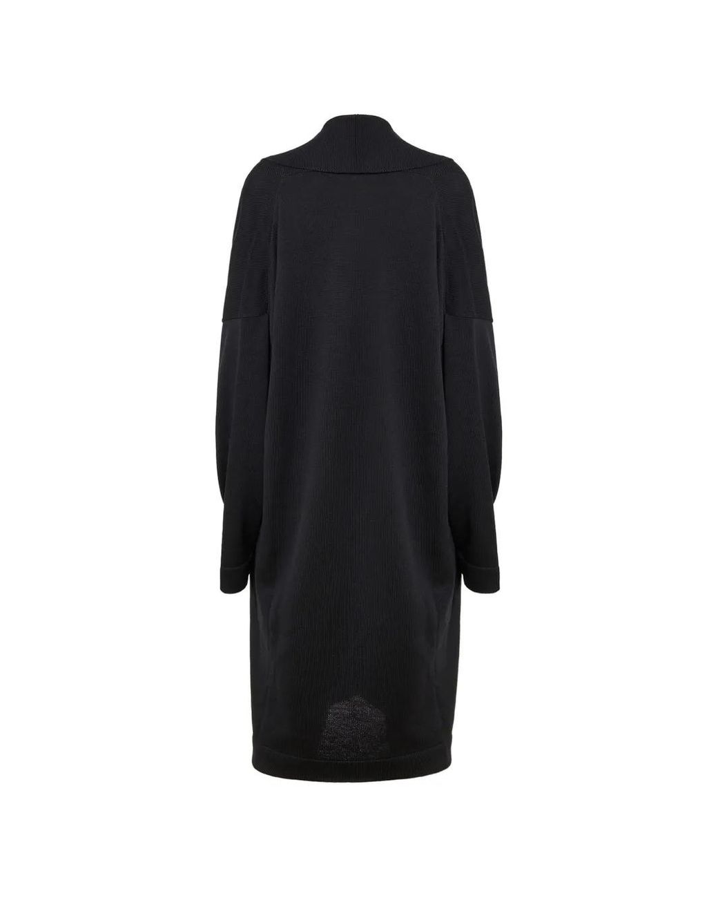 Wolford Black Merino-Knitted Mid-Length Cardigan