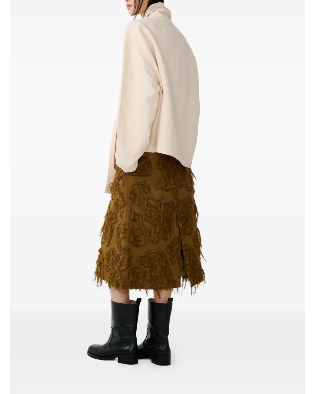 Studio Nicholson Colt Blouse Met Strik in het Natural