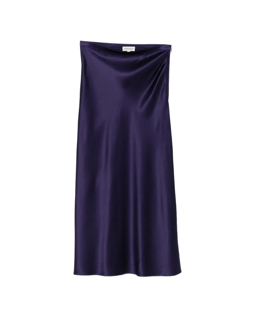 Bompard Blue Zip-Fastening Midi Skirt