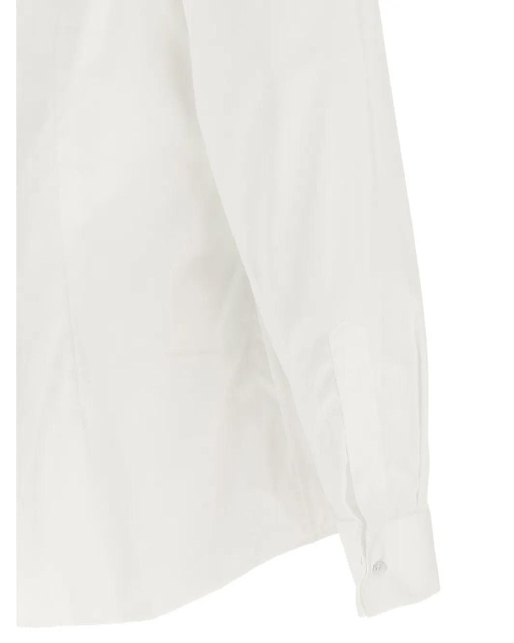 Pal Zileri White Pleated-Bib Tuxedo Cotton Shirt for men