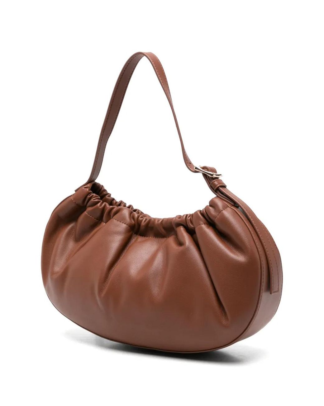 A.P.C. Brown Ruched Shoulder Bag