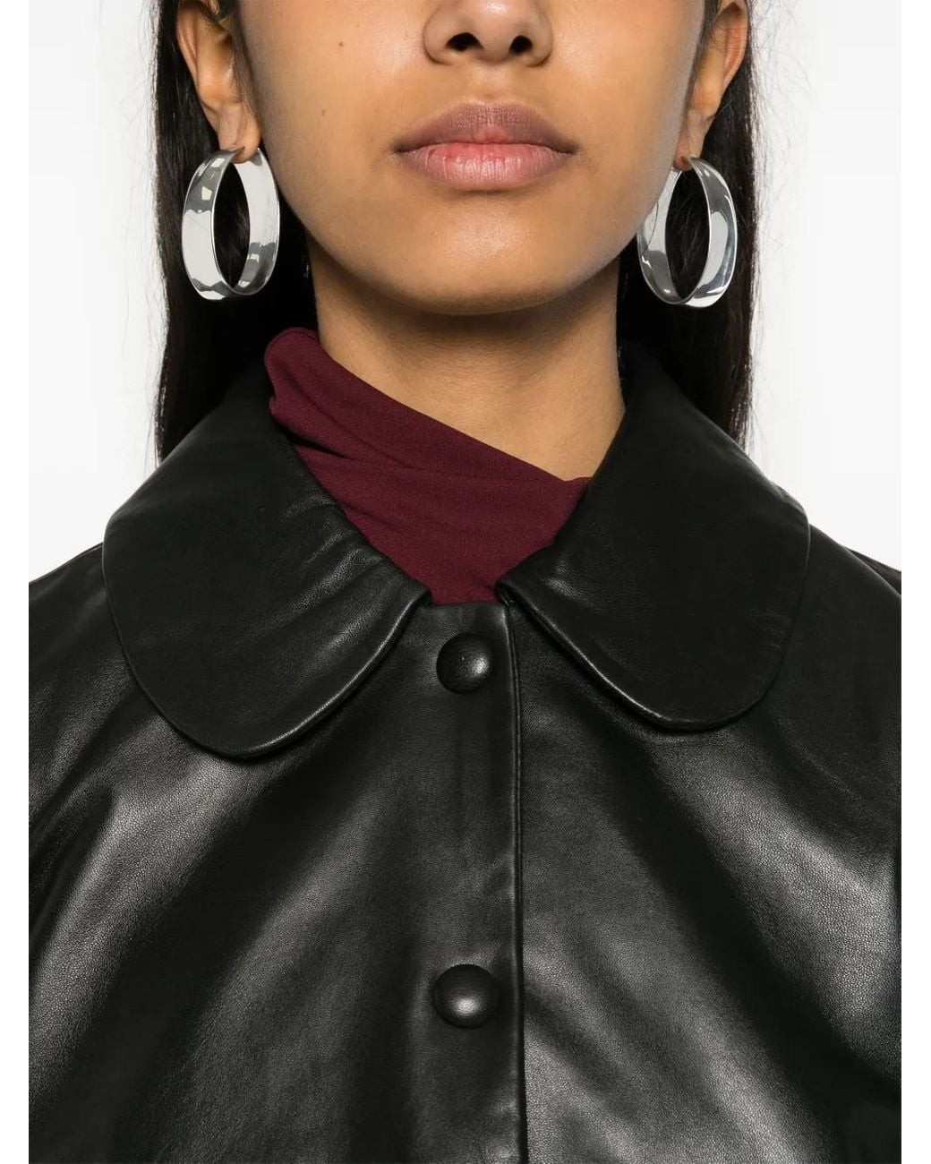 Ba&sh Black Mylos Leather Jacket