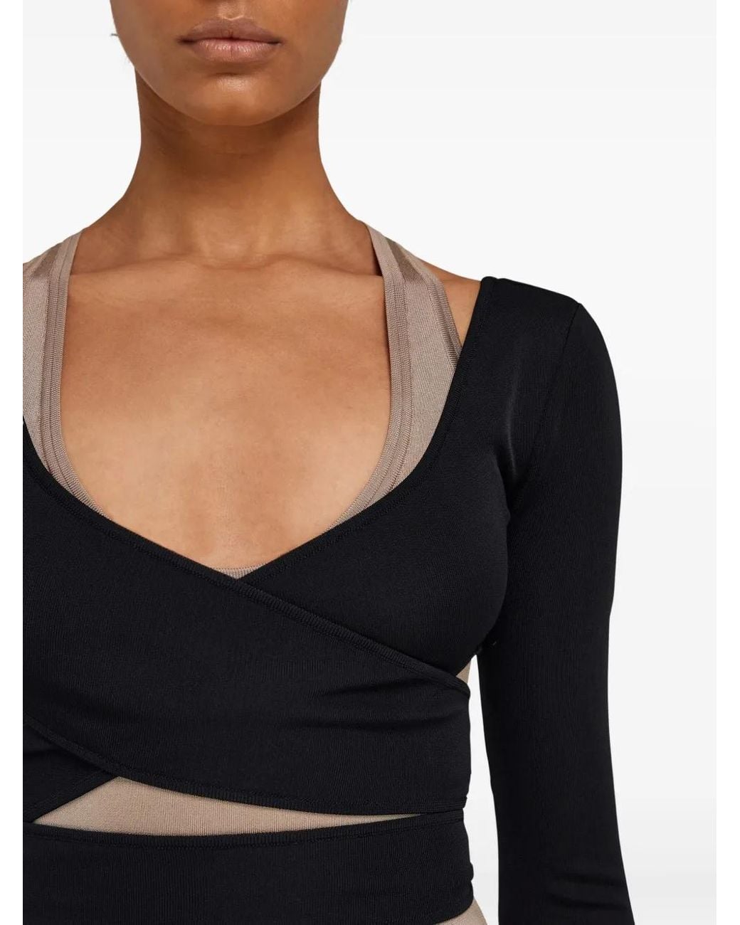 Ferragamo Black Cache-Coeur Pullover