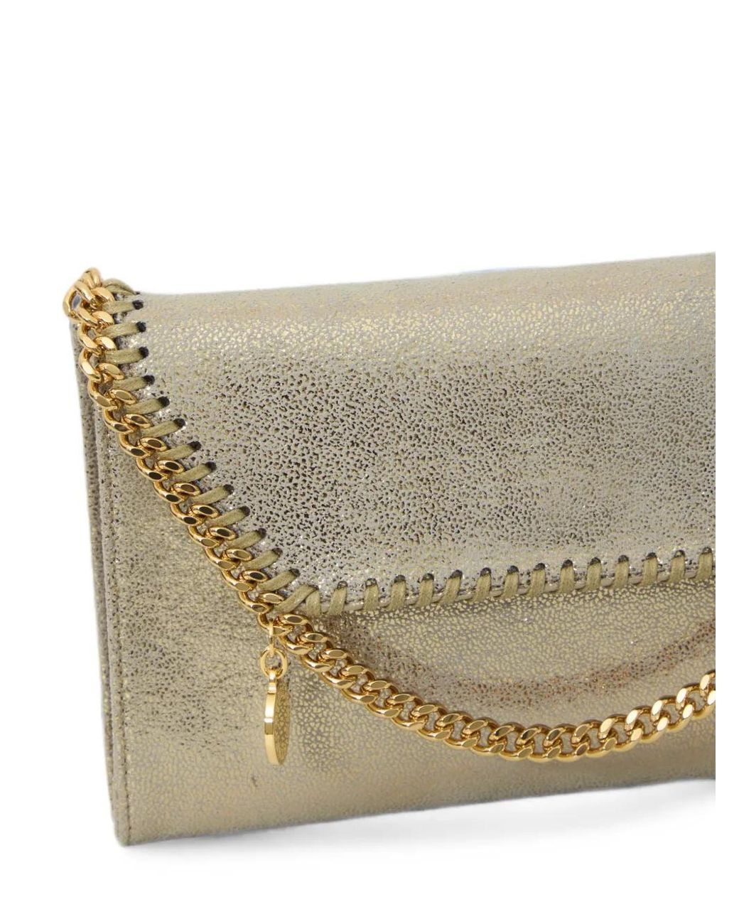 Stella McCartney White Falabella Shaggy Deer Chain Shoulder Bag