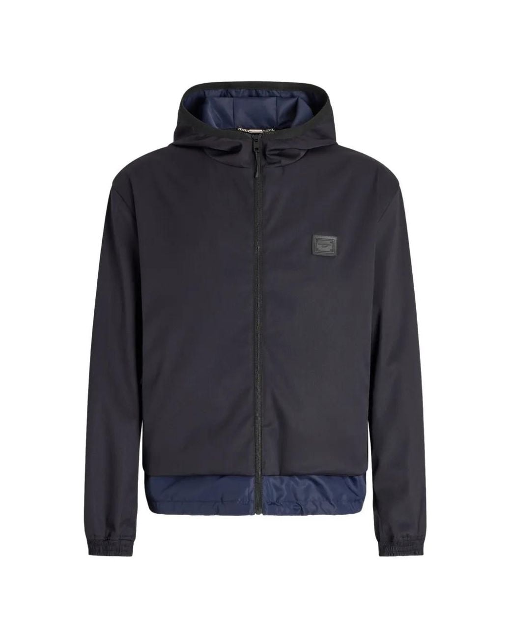 Dolce & Gabbana Blue Technical Wool Jacket for men