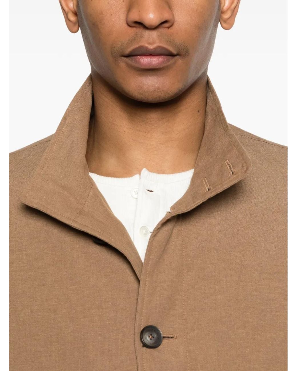 Herno Brown Flap-Pockets Bomber Jacket for men