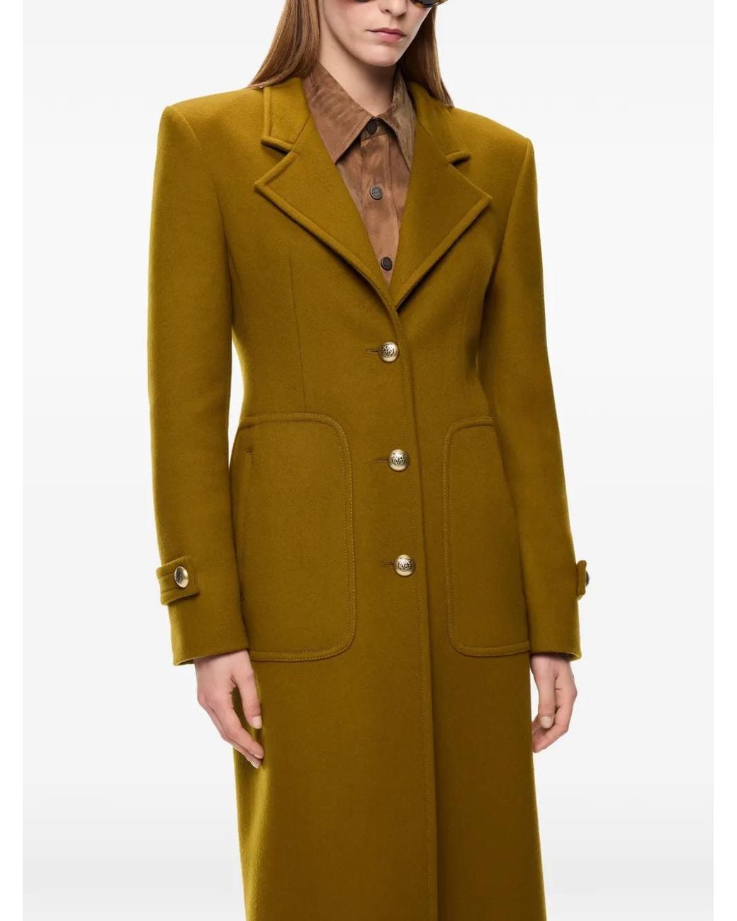 Pinko Green Long Coat