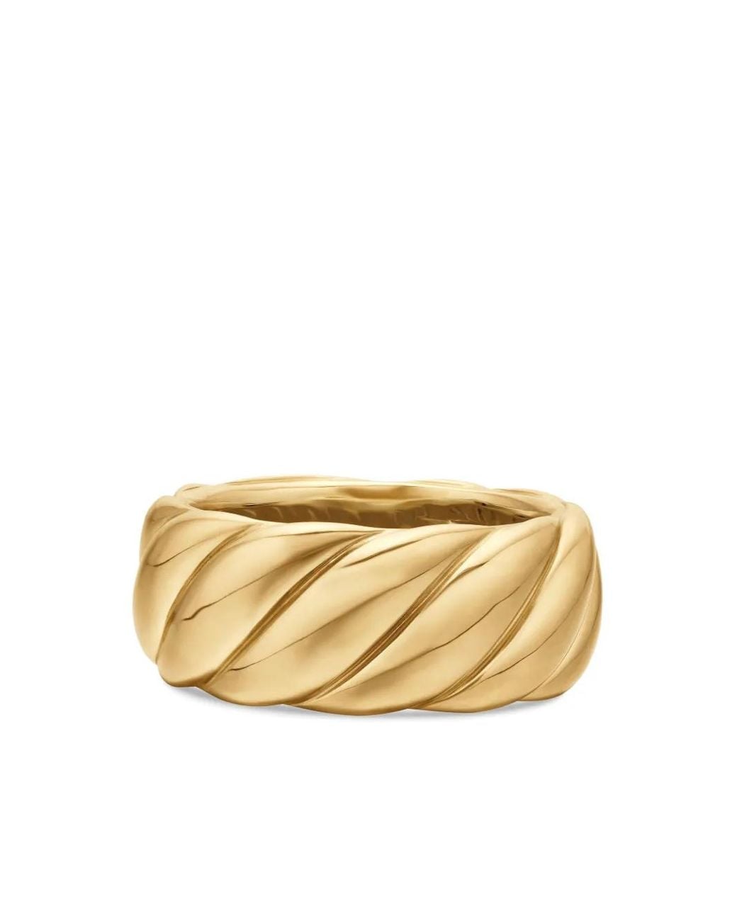David Yurman Metallic 18Kt Sculpted Cable Band Ring (9Mm)
