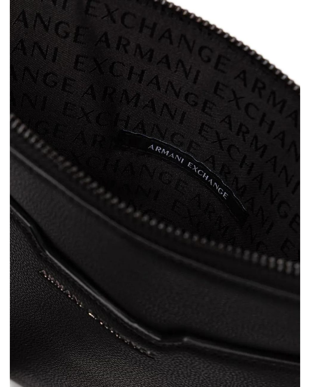 ARMANI EXCHANGE Black Solid Mini Crossbody Bag for men