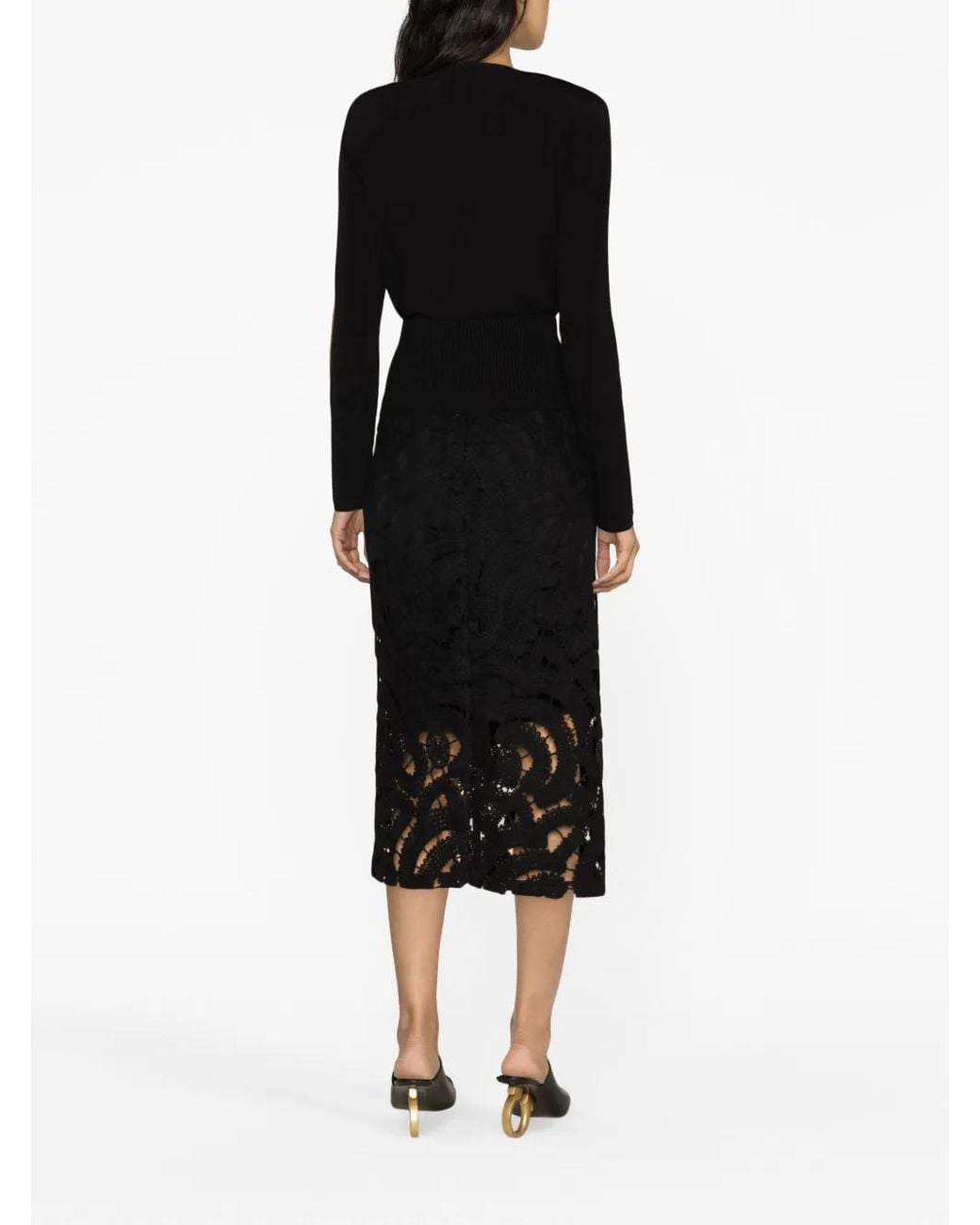 Fabiana Filippi Black High-Waisted Pencil Skirt
