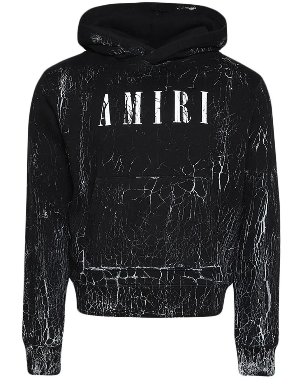 Amiri Black Cracked Dye Core Logo Hoodie for men