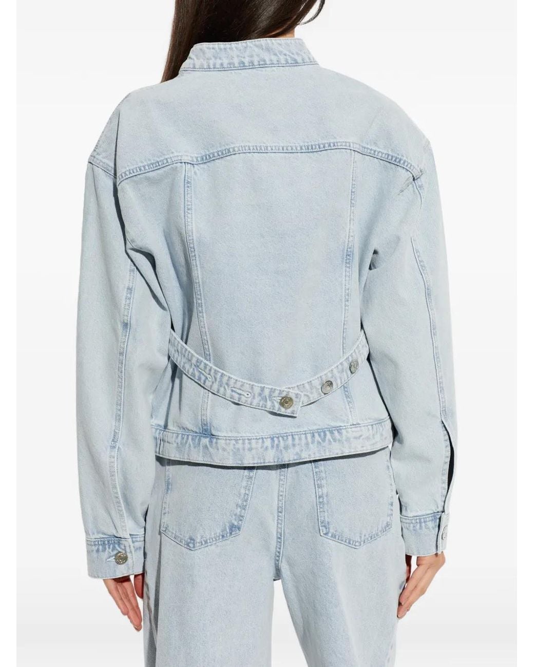 Gestuz Blue Gzparwana Button-Down Denim Jacket