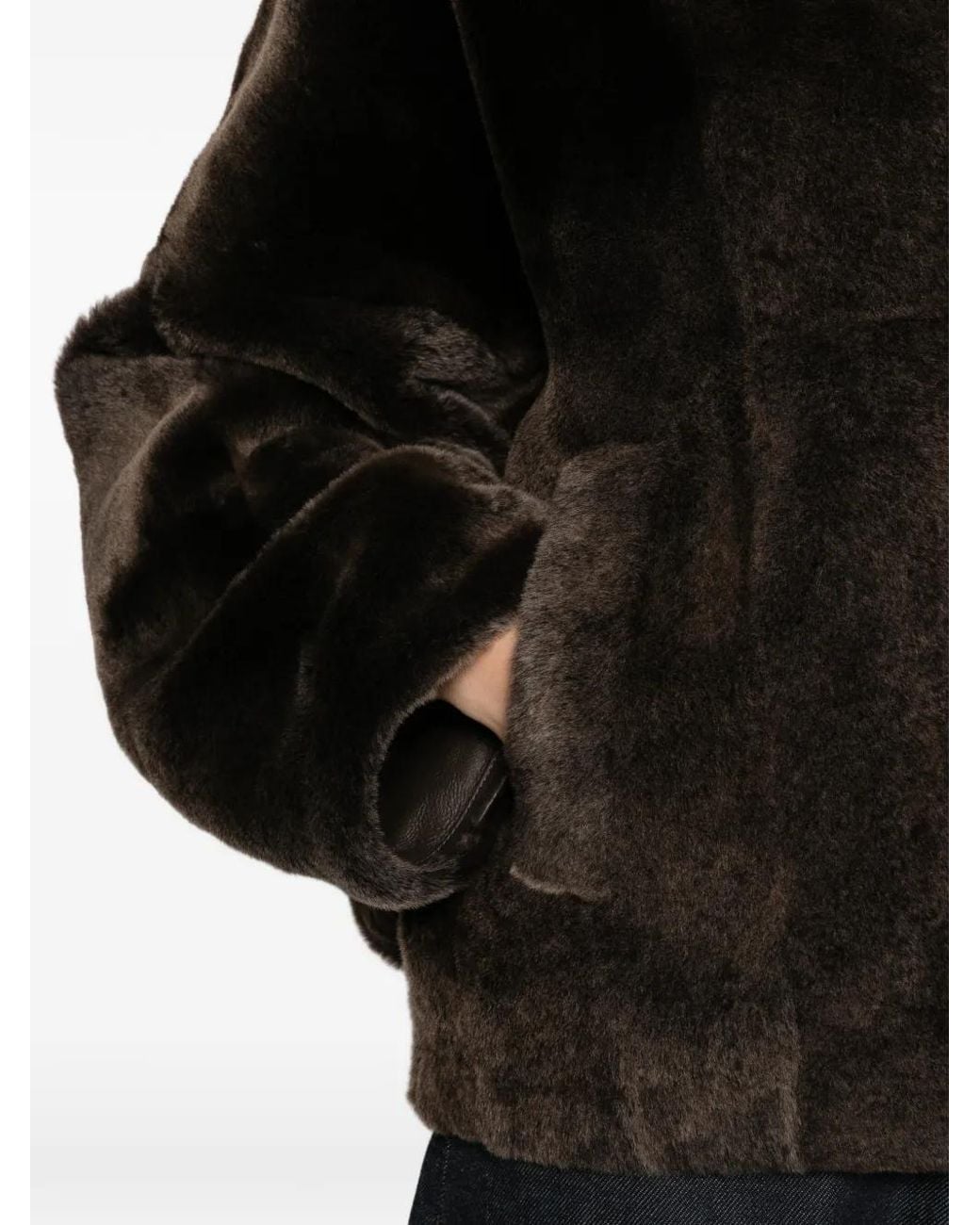 Yves Salomon Black Hooded Button-Fastening Jacket