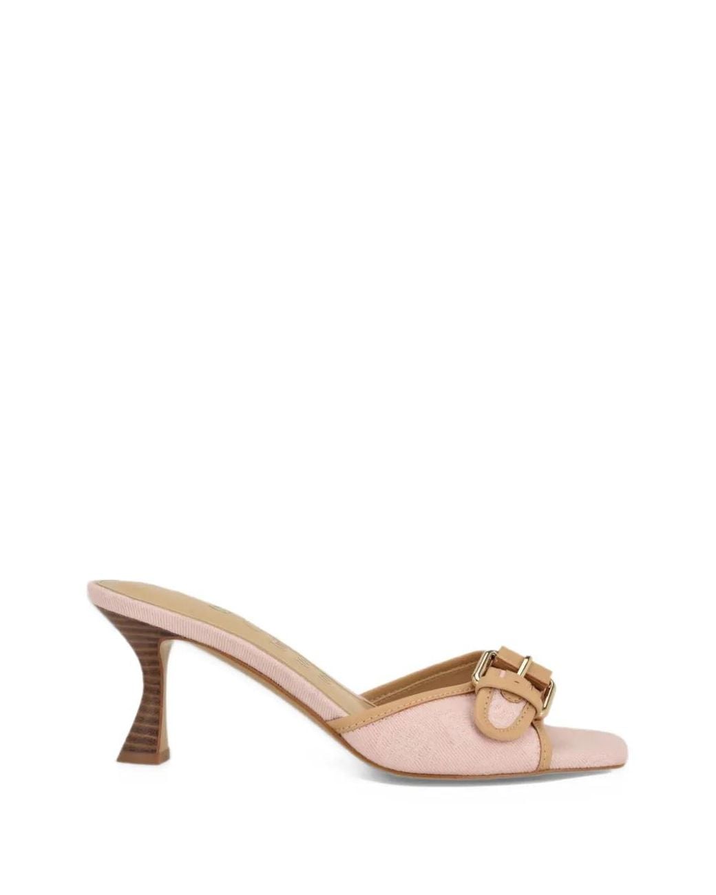 Guess Natural Light Logo Dista Kitten Heels