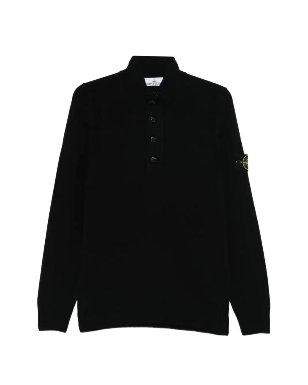 Stone Island Black 5100040 Lambswool Jumper for men