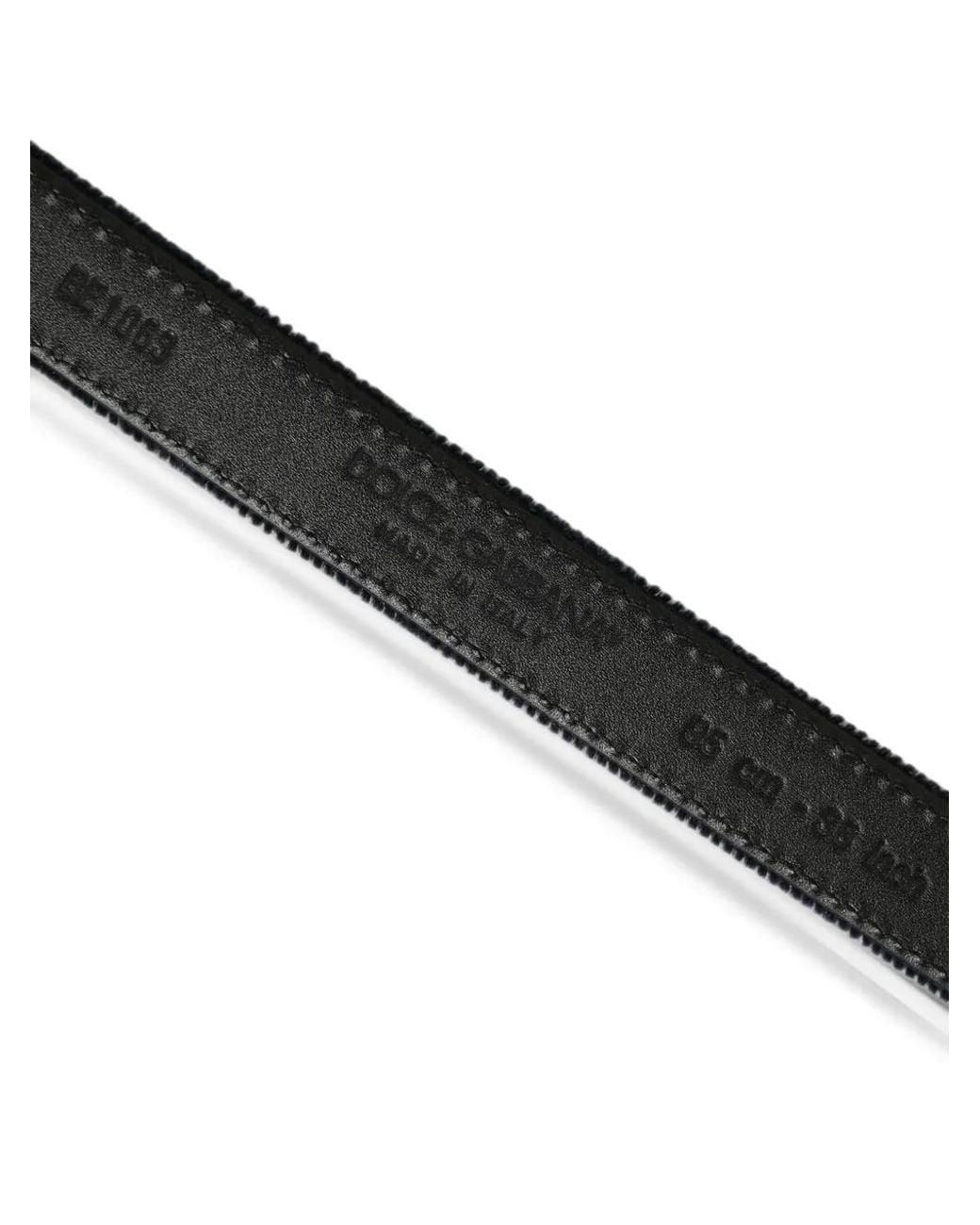 Dolce & Gabbana Black Velvet Buckle Belt