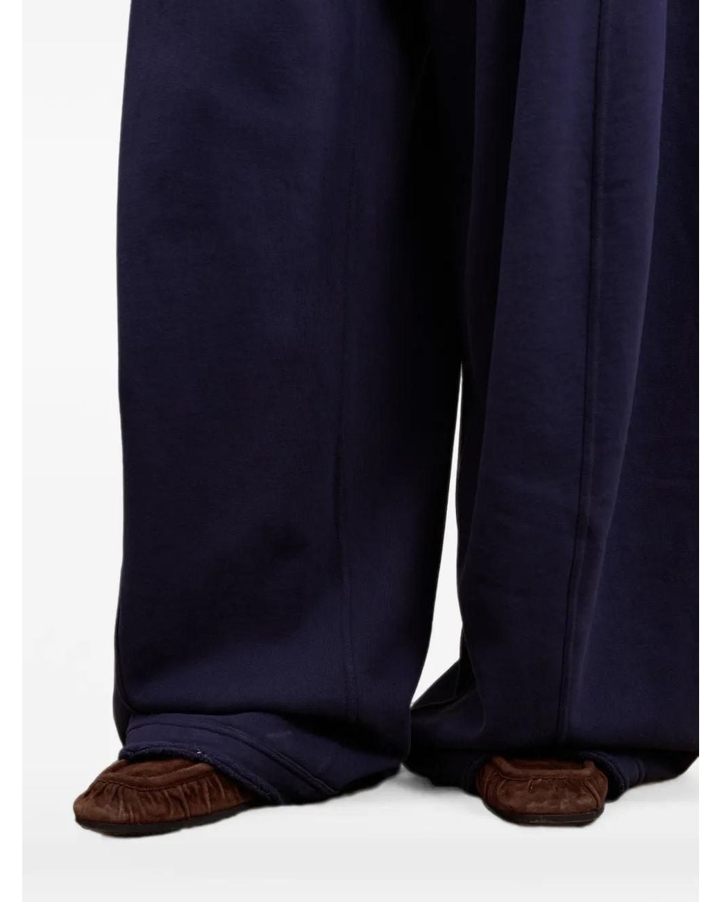 CROQUIS Blue Oversized Curved-Leg Trousers for men