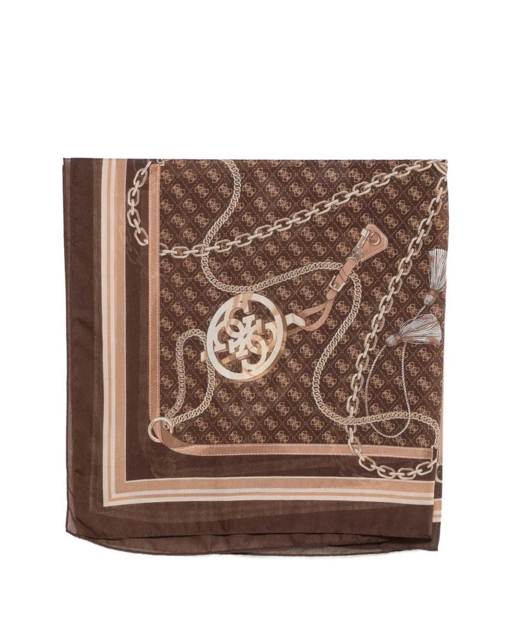 Guess Brown Schal Mit Logo-Print
