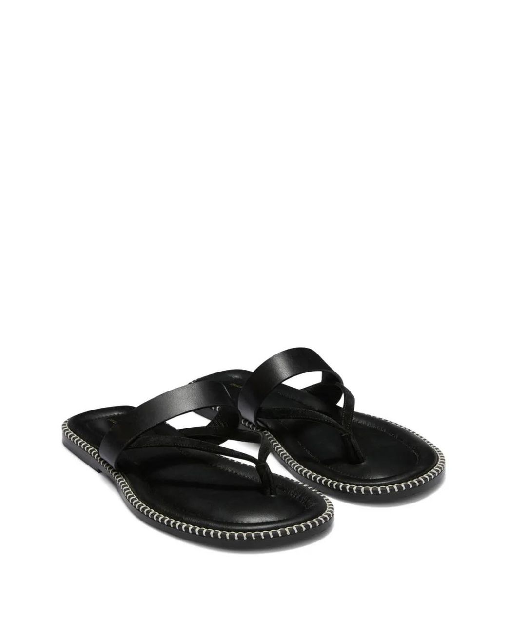 Dries Van Noten Black Flip Flops for men