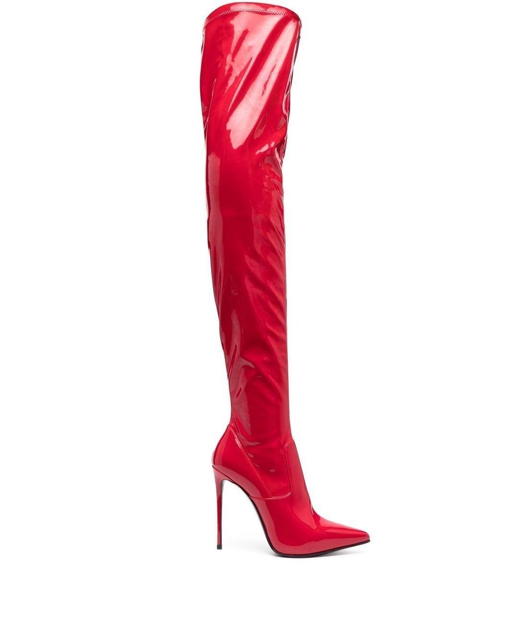 Le Silla Eva Thigh-high Stiletto Boots in Red | Lyst