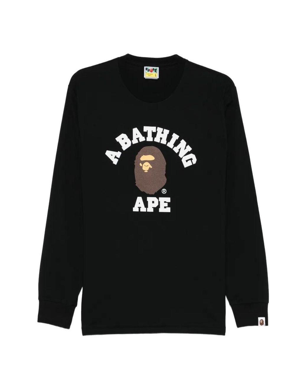 A Bathing Ape Black Long-Sleeve Sweatshirt for men
