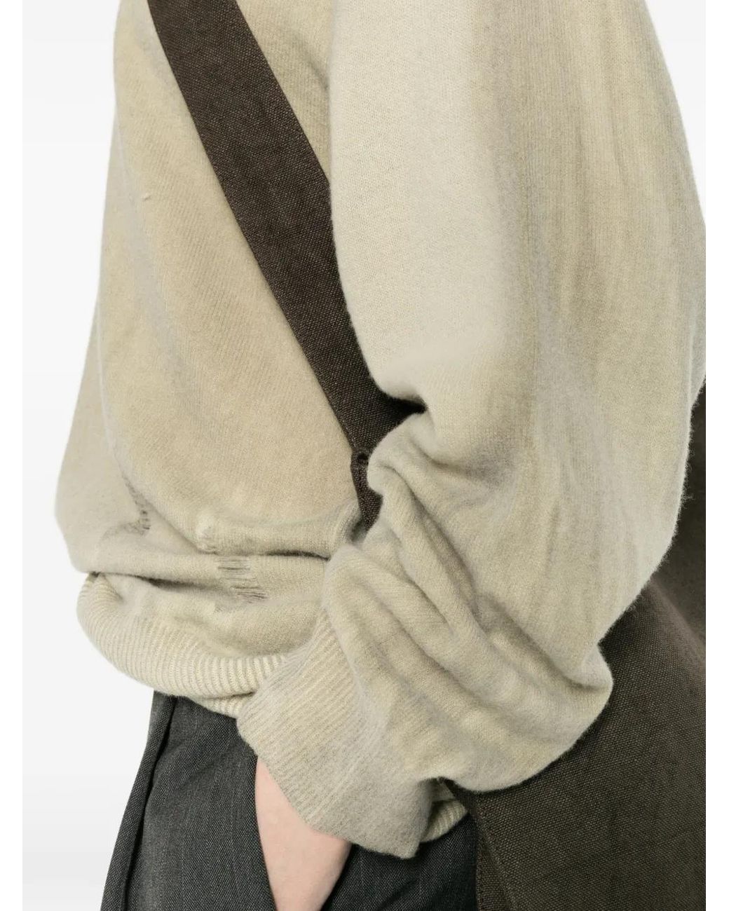 Our Legacy Natural Slant Distressed Sweater