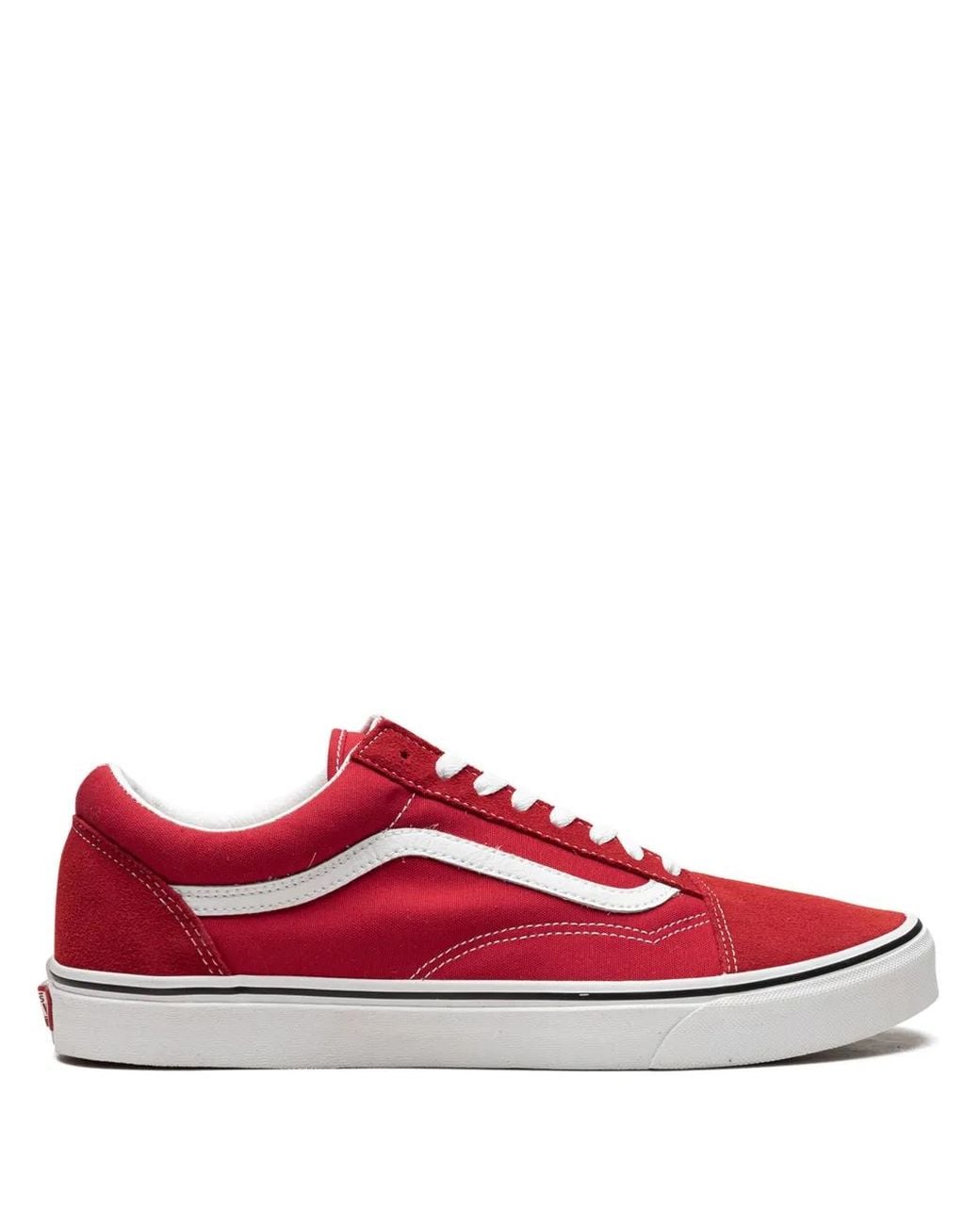 Vans Red Old Skool Low-Top Sneakers
