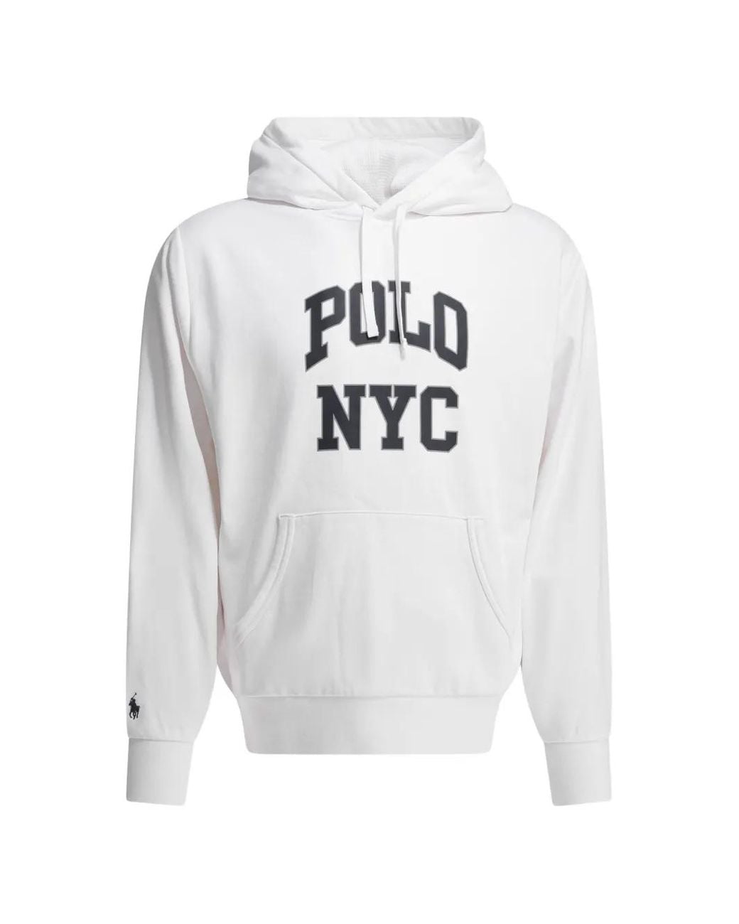 Polo Ralph Lauren White Logo Hooded Sweater for men