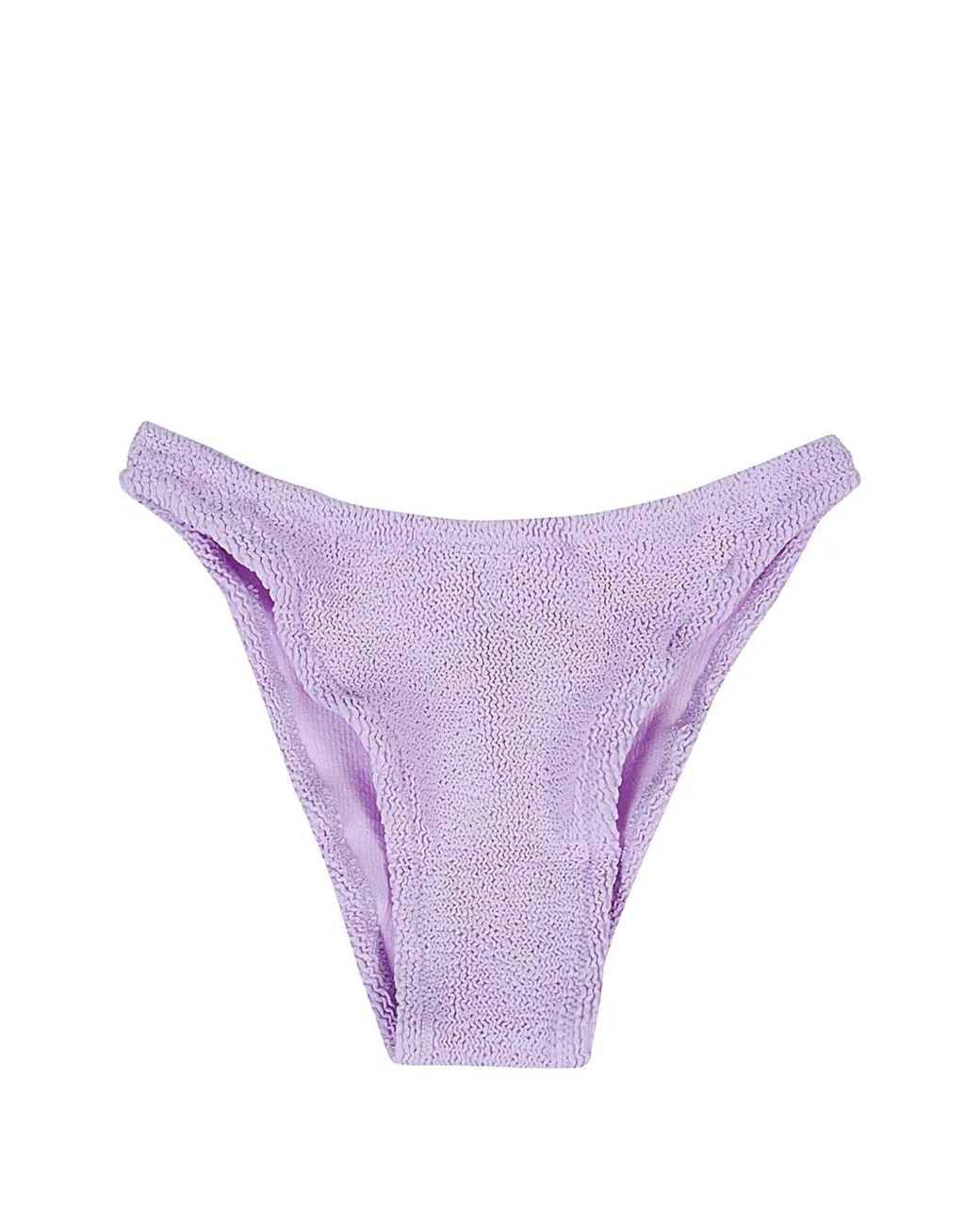 Mc2 Saint Barth Purple High Waist Bikini Bottoms
