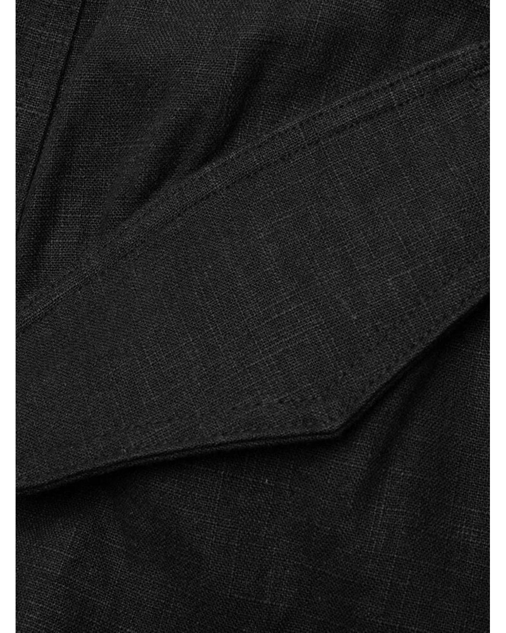 Rhude Black Multi-Pocket Cargo Pants for men