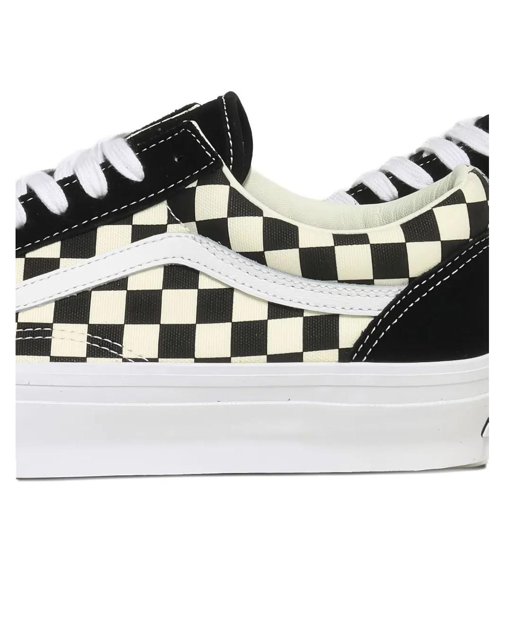 Vans White Premium Old Skool 36 Checkerboard-Print Sneakers
