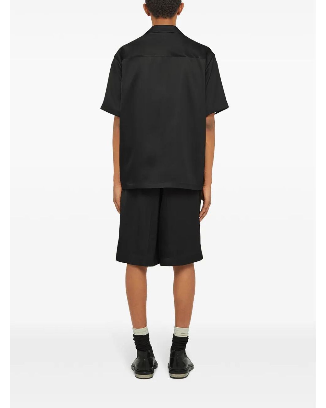 Jil Sander Black Drawstring-Waist Shorts for men