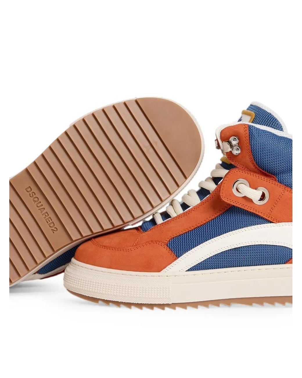 DSquared² Blue Boogie Lace-Up High-Top Sneakers for men