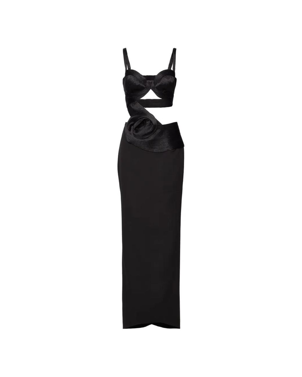 NORINA ST Black Robe Longue Feyla À Découpes