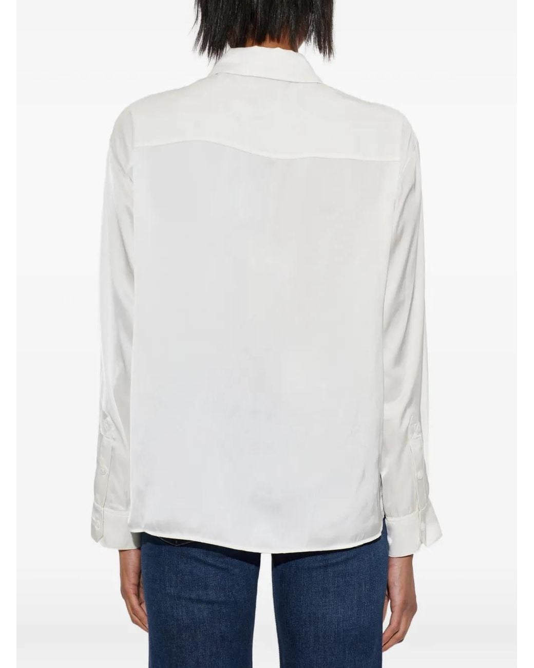Zadig & Voltaire White Tyrica Crystal-Embellished Shirt
