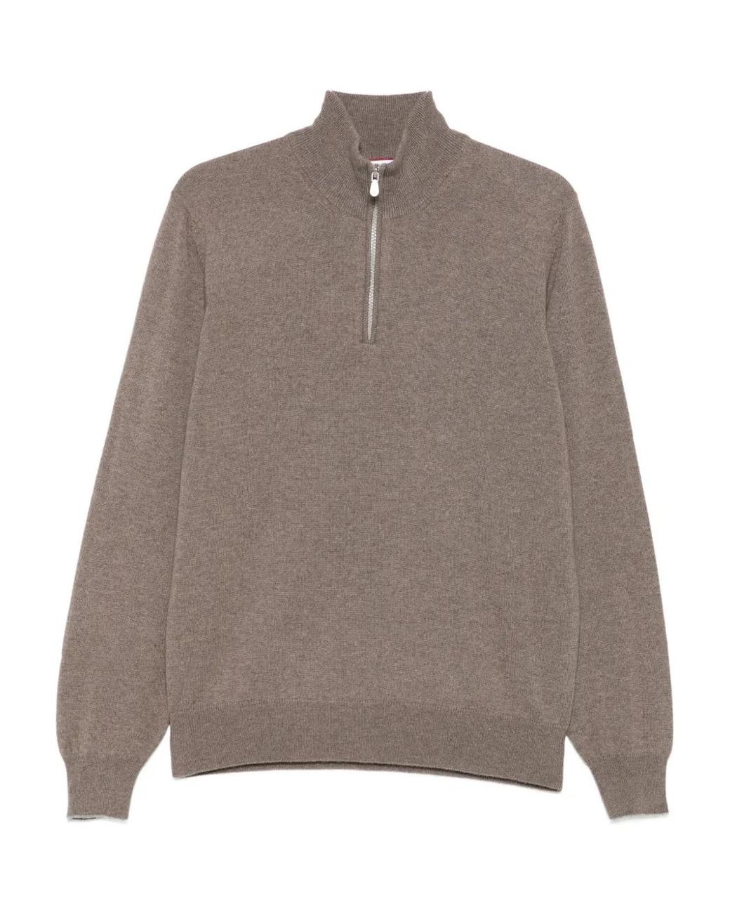 Brunello Cucinelli Brown Cashmere Sweater for men