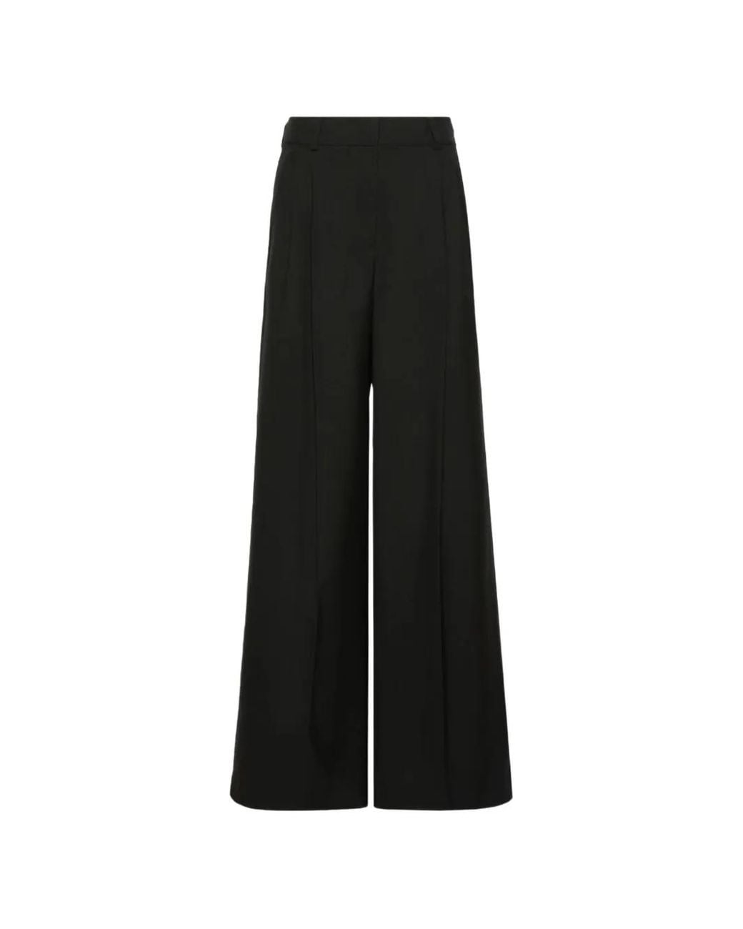 Weekend by Maxmara Black Pleat-Detail Trousers